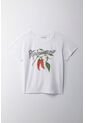 Tennis Camiseta Básica Estampada Blanca Con Acabado Liso Para Mujer de Tennis