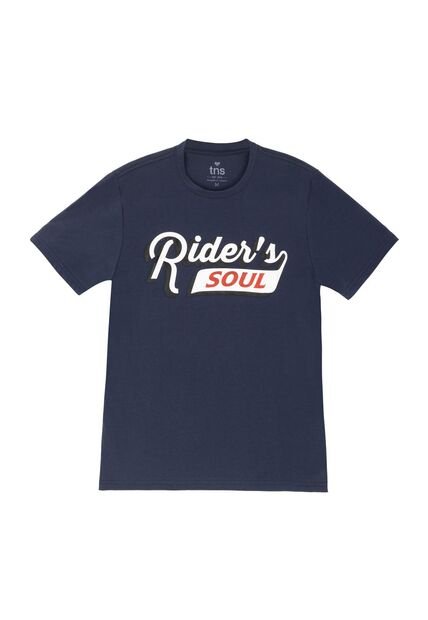 Camiseta Azul Estampada Para Hombre