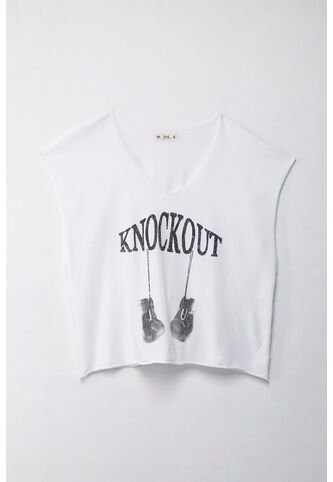 Tennis Camiseta Boxy Fit Con Estampado Blanca Para Mujer Tennis