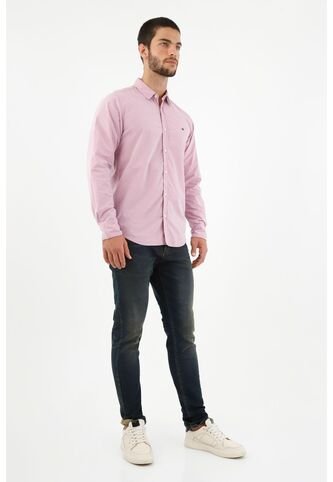 Camisa Manga Larga Roja Para Hombre Tennis