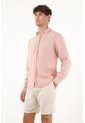 Camisa Manga Larga De 100% Lino Para Hombre de Tennis