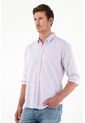 Camisa Manga Larga Morada Para Hombre de Tennis