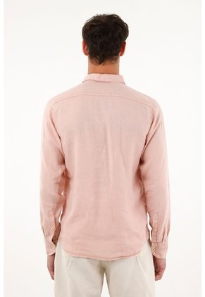 Camisa Manga Larga De 100% Lino Para Hombre