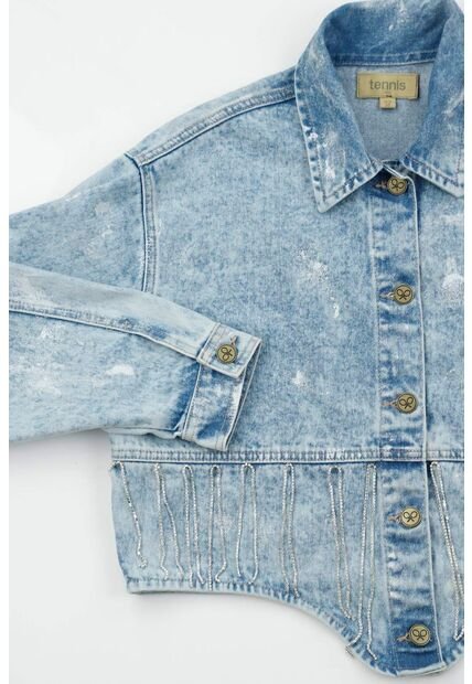 Tennis Chaqueta En Denim Azul Para Mujer