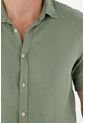 Camisa Verde En 100% Lino Para Hombre de Tennis