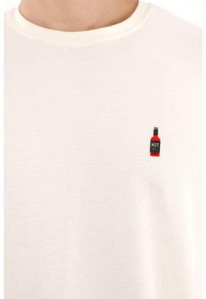 Tennis Camiseta Básica Crudo Con Estampado Para Hombre