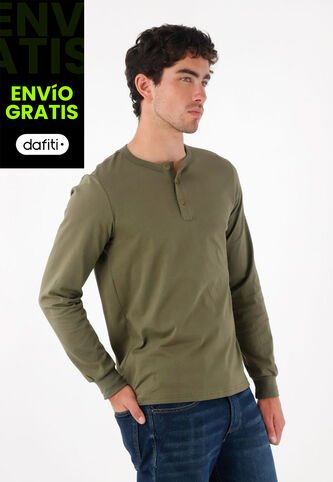Tennis Camiseta De Manga Larga Verde Para Hombre Tennis