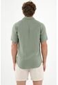 Camisa Verde En 100% Lino Para Hombre de Tennis