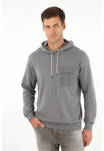 Tennis Buzo Hoodie De Diseño Cerrado Gris Para Hombre Tennis