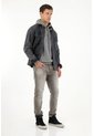 Tennis Buzo Hoodie De Diseño Cerrado Gris Para Hombre de Tennis