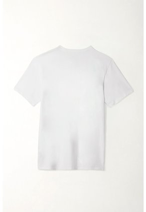 Tennis Camiseta Cuello Redondo Blanca Para Hombre