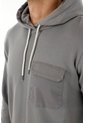 Tennis Buzo Hoodie De Diseño Cerrado Gris Para Hombre de Tennis