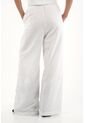 Tennis Pantalón Wide Leg Blanco Con Bordado En Bota Para Mujer de Tennis