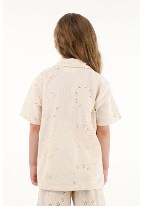 Camisa Crudo En Ojalillo Para Niña