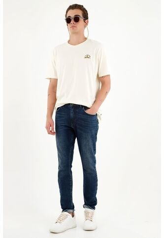 Camiseta Unisex Con Mini Bordado De Banana Crudo Tennis