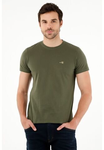 Tennis Camiseta Verde Con Logo Estampado Para Hombre Tennis
