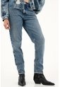 Tennis Jean Mom Azul Tiro Alto Para Mujer de Tennis