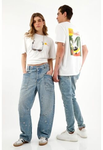 Camiseta Unisex Blanca Con Estampado Posterior Tennis