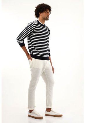 Tennis Pantalón Tipo Chino Crudo En Lino 100% Para Hombre