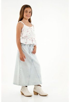 Camisa De Tiras Blanca Para Niña