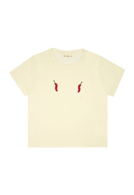 Tennis Camiseta Crudo Con Estampado Para Mujer