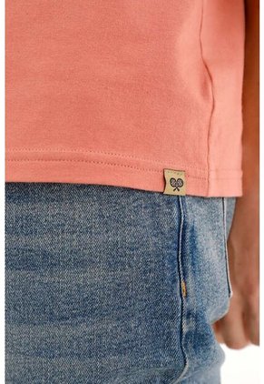 Camiseta Regular Fit De Tacto Suave Naranja Para Hombre