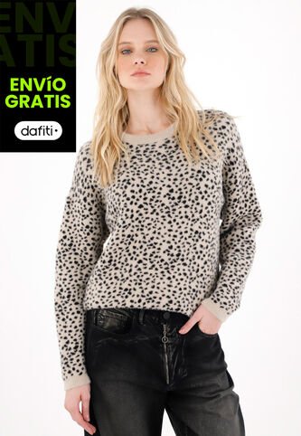 Tennis Buzo Tejido Afelpado Animal Print Para Mujer Tennis