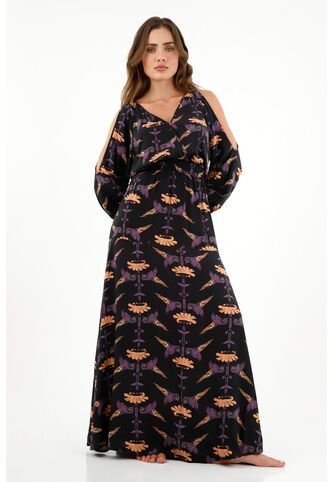 Tennis Vestido Negro Con Aberturas En Manga Para Mujer Tennis