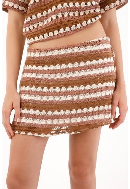 Tennis Falda Corta Tejida Multicolor Para Mujer