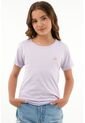 Camiseta Manga Corta Morada Para Niña de Tennis