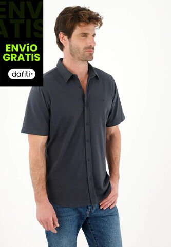 Tennis Camisa Manga Corta Azul Para Hombre Tennis
