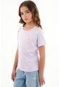 Camiseta Manga Corta Morada Para Niña de Tennis