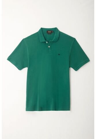 Polo Verde 100% Algodón Para Hombre Tennis
