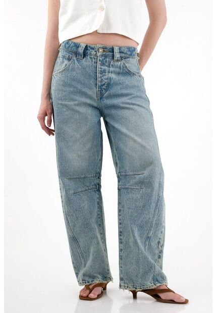 Tennis Jean Horseshoe Con Charretera Decorativa Para Mujer