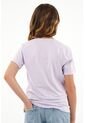 Camiseta Manga Corta Morada Para Niña de Tennis