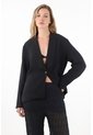 Tennis Abrigo Tipo Blazer Negro Para Mujer de Tennis