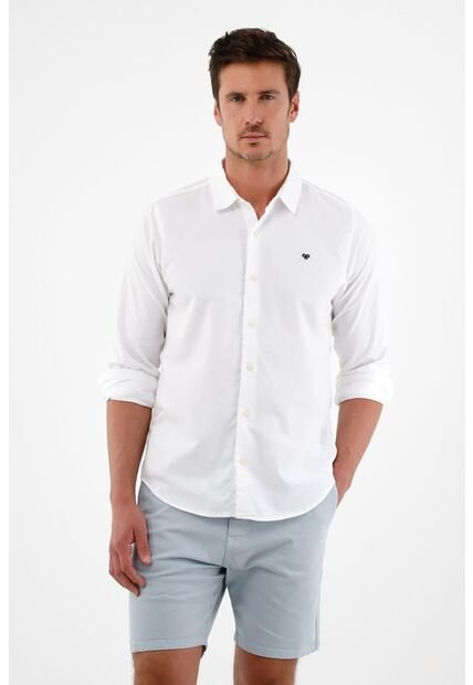 Tennis Camisa Blanca Manga Larga Para Hombre