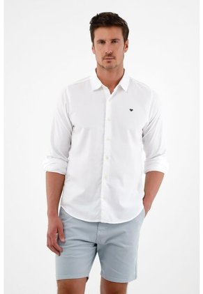 Tennis Camisa Blanca Manga Larga Para Hombre