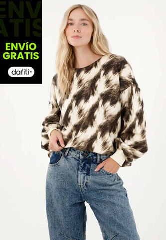 Tennis Buzo Estampado Silueta Oversize Para Mujer Tennis