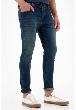 Tennis Jean Skinny Azul Tono Oscuro Para Hombre