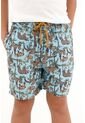 Pantaloneta De Baño Azul Con Estampado Playero Nocturno Para Niño de Tennis