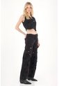Tennis Pantalón De Tiro Alto Negro Para Mujer de Tennis