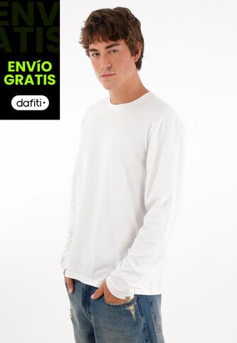 Tennis Camiseta Cuello Redondo Blanca Para Hombre Tennis