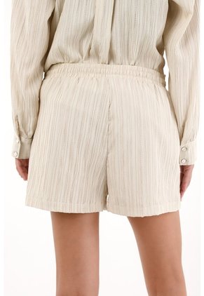 Tennis Short Con Pretina Elástica Y Textura Gris Para Mujer