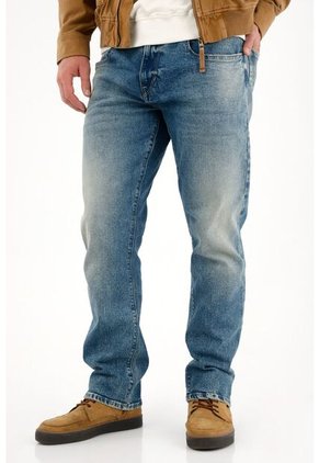 Tennis Jean Recto De Tiro Medio Azul Para Hombre