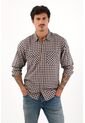 Tennis Camisa Leñadora Con Botones En Madera Café Para Hombre de Tennis