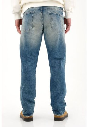 Tennis Jean Recto De Tiro Medio Azul Para Hombre