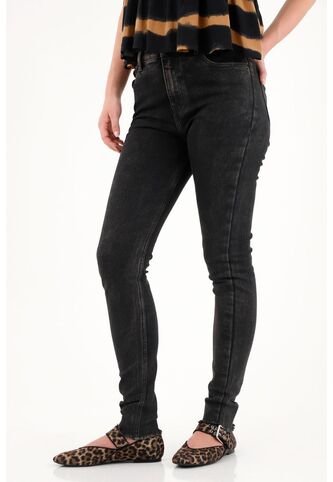 Tennis Jean Super Slim Negro Para Mujer Tennis