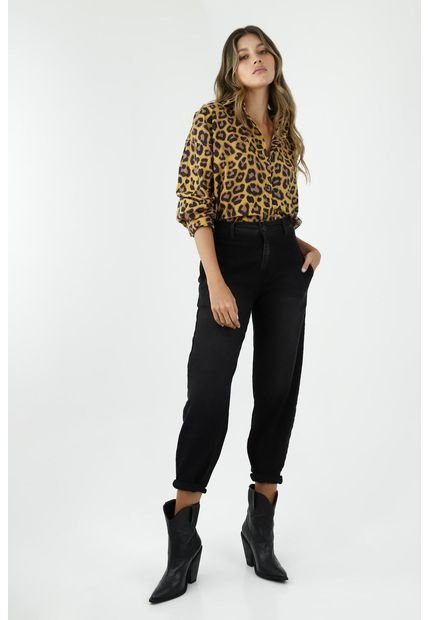 Camisa Estampado Animal Print Para Mujer