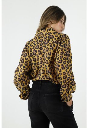 Camisa Estampado Animal Print Para Mujer